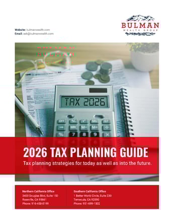 eBook Cover - 2026 Tax Planning Guide | Bulman Wealth Group